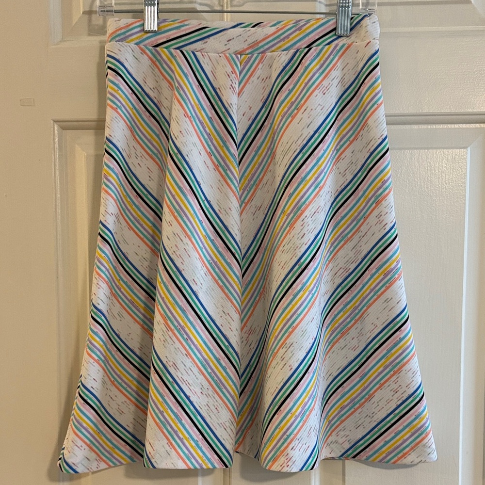 Vintage Montgomery Ward Striped Multicolor A-Line Skirt